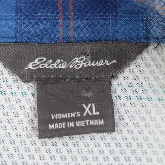 Eddie Bauer Long Sleeve Button Down Plaid Shirt - XL P2P 23" - Picture 4 of 7